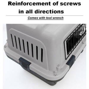 Neue grün-lila, robuste PP-Materialien, umweltfreundliche 23 Zoll x 15 Zoll x 13 Zoll große, einseitige, harte Sicherheits-Transportbox für Katzen und Haustiere - Product Image 2