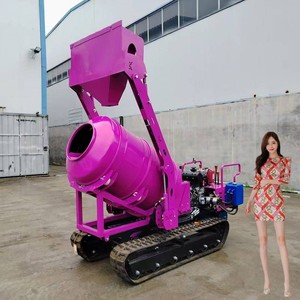 China Venta Caliente Mezcladora de Concreto Hidráulica a Gasolina/Diésel, Mezcladora de Mortero y Concreto, Volquete Autocargable Pequeño para Granja - Product Image 3