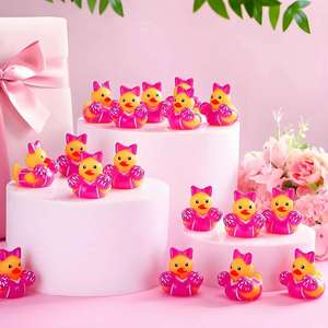 Cheer Squad Customized Batch Printed Pvc Rubber Duck Shaped Bathtub <b>Bath</b> Toys With Pattern Designs - Product Image 5