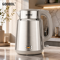 Bouilloire Électrique Sans Fil en Acier Inoxydable 2.0L, Maintien au Chaud, Ébullition Rapide, Logo Personnalisé, Fabricant OEM ODM, Vente en Gros
