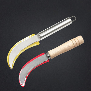 Cuchillo curvo pequeño de acero inoxidable, cuchillo tipo hoz, cuchillo para plátanos, cuchillo para cortar verduras y pelar piñas, cuchillo para frutas - Product Image 4
