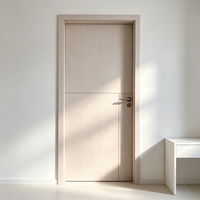 Porte intérieure en bois massif composite sans peinture, insonorisée, battante, pour chambres à coucher, pour maisons et projets résidentiels