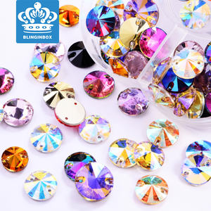 <span class=keywords><strong>ชุด</strong></span>เดรสสำหรับงานเย็บประดับพลอยเทียมทรงกลมประดับหินแก้วหลังเรียบคริสตัลพลอยเทียมหลากสีสำหรับงานราตรี - Product Image 1