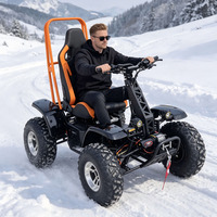 Vélo Électrique Tout-Terrain à Suspension Intégrale, Scooter à 4 Roues, 4 Moteurs 1500W, Tricycle Cargo, Chariot de Golf