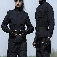 Vanda Vente en Gros OEM/ODM, Uniforme de Sécurité d'Entraînement Noir Unisexe, Costume de Garde, Uniformes Tactiques Multifonctionnels