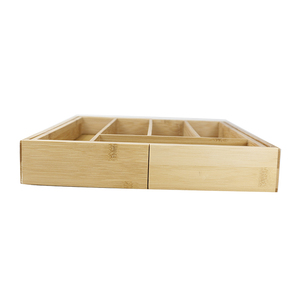 Vente en gros extensible réglable bambou couverts ustensile plateau <span class=keywords><strong>cuisine</strong></span> <span class=keywords><strong>tiroir</strong></span> organisateur pour argenterie couverts couteaux - Product Image 4