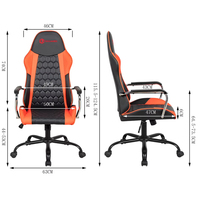 Chaise de bureau pivotante exécutive moderne en cuir PU à dossier haut réglable et coussin fin pour la maison et le bureau – Vente en gros