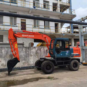 Excavateur sur pneus Hitachi Ex100 d'occasion à vendre Excavateur à roues Hitachi Ex100 Ex100wd de fabrication japonaise à vendre - Product Image 5