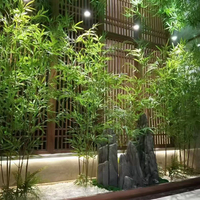 Plante de bambou artificielle hautement réaliste, Bonsaï de bambou d'extérieur, Bâtons de bambou artificiels décoratifs