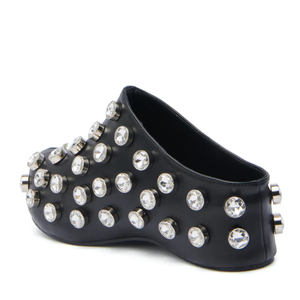 Sabots noirs pour femmes avec strass, mules à plateforme scintillantes avec embellissements en cristal, chaussures de soirée tendance - Product Image 6