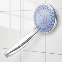 Douche à main en ABS chromé pour salle de bain, 5 modes de pulvérisation, réglable, multifonction, vente en gros