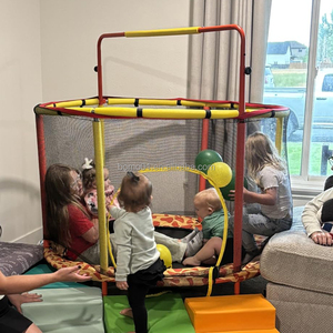 <span class=keywords><strong>Trampoline</strong></span> multifonctionnel Zoshine durable et facile à assembler de 55 pouces pour enfants et tout-petits, avec barre simple et balançoire, pour utilisation en intérieur - Product Image 5