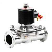 CNJS DN15 DN25 DN32 DN40 DN50 Tri Clamp En Acier Inoxydable Sanitaire Aimant Vannes Eau Liquide Électrovanne avec Accessoires