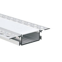 88x18.5MM pour les bandes d'éclairage de plafond encastrées avec couvercle de diffuseur plâtre plâtre cloisons sèches aluminium profilé canal LED