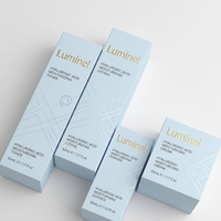 Caja de Cartón Blanca de Lujo con Logotipo Personalizado para Protector Solar, Empaque para Esencia de Cuidado de la Piel, Suero y Limpiador Facial