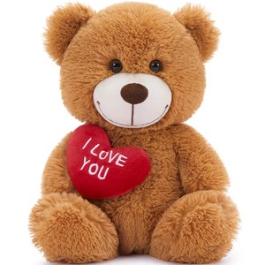 Regalo di San Valentino per Bambini 0-24 Mesi, Orsacchiotto di Peluche Corto da 25 cm - Simpatico Animale di Peluche Divertente per Lui e Lei - Product Image 3