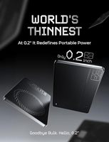 Banque d'alimentation ultra-mince LISEN 5000mAh, mini chargeur portable, batterie externe intégrée de type C, nouveau design 2026, charge d'urgence