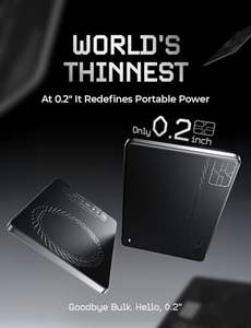 Banque <span class=keywords><strong>d</strong></span>'alimentation ultra-mince LISEN 5000mAh, mini chargeur portable, <span class=keywords><strong>batterie</strong></span> <span class=keywords><strong>externe</strong></span> intégrée de type C, nouveau design 2026, charge <span class=keywords><strong>d</strong></span>'urgence - Product Image 2