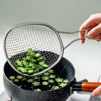Écumoire en maille Friteuse Écumoire Fine Maille Huile Graisse En Acier Inoxydable Friture Cuisson Écumoires pour Cuisine Piscines Aliments Frits