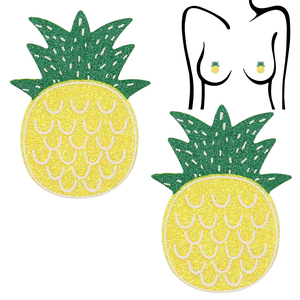 Vente en gros de seins sexy pour femmes matures Bikini paillettes poitrine mignon sexy ananas mamelons couverture autocollants adhésifs pour mamelons - Product Image 1