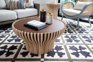 VIVERE Mekar Durable Solid <b>Wood</b> Coffee <b>Table</b> Modern Stylish Design for Living Room Hotel & Apartment Use - Product Image 2