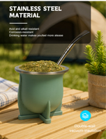 Tasse à Yerba Maté 260 ml avec Logo Personnalisé, en Acier Inoxydable à Double Paroi Isolée, Ensemble de Gourde à Maté Sans BPA, Cadeau d'Entreprise, Vente en Gros