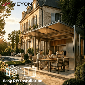 Yeyon Lussuosa <span class=keywords><strong>Cucina</strong></span> Mobile Pieghevole per BBQ, Pod Prefabbricato in Acciaio Inox 304 con Griglia Integrata per Giardino di Villa - Product Image 1