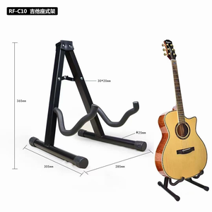 미끄럼 방지 고무 및 폼 암이 있는 A-프레임 접이식 기타 스탠드 - Product Image 5