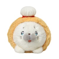 Peluche de phoque en coton doux et agréable pour la peau, certifiée EN71, motif crevette frit Kawaii, pour cadeau d'anniversaire pour enfants