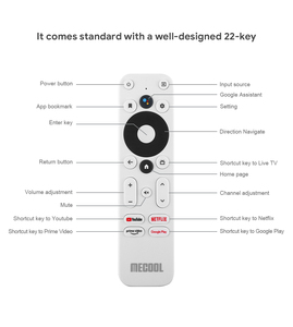 <span class=keywords><strong>MECOOL</strong></span> KM2 Télécommande 2.4GHz BT Commande Vocale Gyro Capteur ABS Plastique Air Souris pour Android TV Box PC TV - Product Image 3