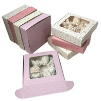 Cajas Rígidas Portátiles de Alta Gama con Relieve, Laminación Brillante, Ventana Transparente, Ecológicas, para Accesorios para el Cabello, Regalos, Fotos