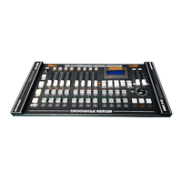 Contrôleur de lumière de scène DMX 512 d'usine avec 24 canaux, 8 faders, 3 pages, design console crocodile
