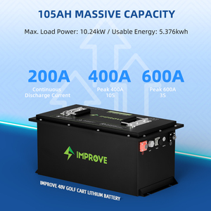 แบตเตอรี่แบบ Deepcycle ชาร์จไฟได้ OEM ODM 24V 36V 48V 60V 72V ความจุ 100AH 150AH 200AH พร้อมระบบ BMS สำหรับรถกอล์ฟความเร็วต่ำ 72V100AH - Product Image 5
