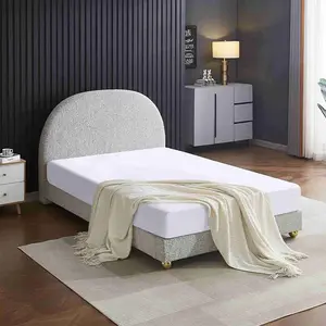 בית מודרני יוקרה ריהוט חדר שינה מלא בד קטיפה מיטות עץ ומסגרת עץ סופר קליפורניה מיטת קינג סייז מסגרת מיטה