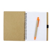Bloc-notes promotionnel BECOL en papier kraft écologique, carnet à couverture rigide avec stylo et autocollant en PE pour étudiants