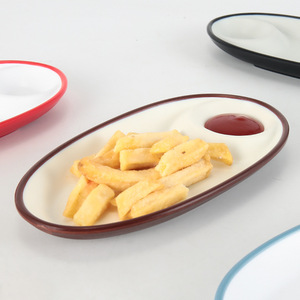 <b>Melamine</b> snack <b>plate</b>, creative dipping sauce all-in-one <b>plate</b>, commercial brown sugar glutinous rice cake <b>plate</b>, crispy pork - Product Image 1