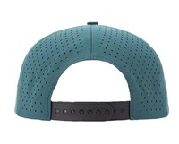 Gorra de Béisbol de Mezclilla Personalizada de 5 Paneles con Parche de Goma, Corte Láser Perforado, Impermeable, 100% Poliéster, Secado Rápido, Unisex, Deportiva, para Golf