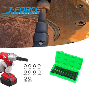 10 pcs Metric 1/2 inch điều khiển Hex Bit không khí tác động ổ cắm thiết lập T5-<span class=keywords><strong>T19</strong></span> bit ổ cắm - Product Image 6