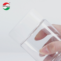 Pot en plastique carré de qualité alimentaire PET avec couvercle à vis blanc, pots de stockage pour l'emballage alimentaire
