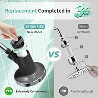 Pommeau de Douche Haute Pression avec Filtre 20 Étapes Élimine le Chlore Améliore la Santé de la Peau et des Cheveux Finition Chromée 6 Modes de Jet 1.8/2.5