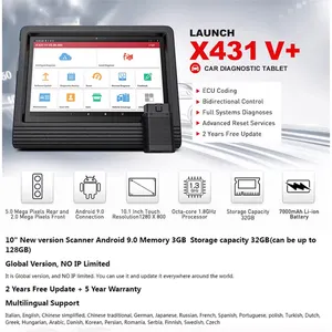 X1 Launch X431 V+ 4.0 Elite Version Global Wifi/Bluetooth 10.1inch Tablet Full System Bi-Directional VAG Guided Code Reader