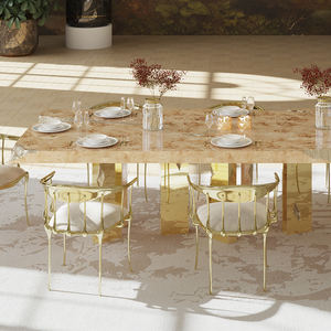 โต๊ะอาหารทำจากไม้แท้โต๊ะรับประทานอาหารทันสมัยเฟอร์นิเจอร์หรูหราสไตล์เอ็มไพร์ - Product Image 2