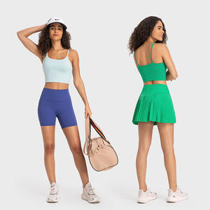 Sujetador con almohadilla de pecho extraíble para mujer, precio al por mayor, sujetador con cuello Halter para entrenamiento de gimnasio, Sujetador deportivo de compresión de soporte suave para Yoga - Product Image 4