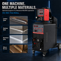 Soldadora MIG MAG de Doble Pulso de Alta Velocidad 500A, Máquina de Soldadura Industrial para Fabricación de Metales, Aleaciones de Aluminio y Acero Inoxidable