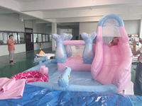 Vente chaude Personnalisé Commercial Sirène Trampoline Gonflable Toboggan Combinaison Piscine À Balles Gonflable En Plein Air Château Gonflable
