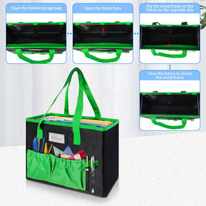 Multifunction Foldable File Folder Tote Oxford Material Rectangular Design For Classroom School Use - Product Image 2
