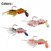 Nouvelle Leurre Souple Réaliste en Forme de Crevette Bionique de 90mm et 7.7g avec Hameçon à Œufs et Couteau, Idéal pour la Pêche en Eau Douce et Salée