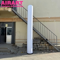 Colonne gonflable de taille personnalisée Colonne de pilier gonflable de couleur blanche Colonne de tube d'éclairage à LED gonflable pour la décoration