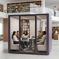Vestael Premium Acoustic Workspace Pod multifonction avec bureau sur pied pour une conception d'espace de bureau flexible