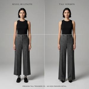 Pantaloni Professionali da Donna per Donne Alte, Lunghezza Interna 38, Pantaloni Business Extra Lunghi L38 Stile Marlene - Product Image 2